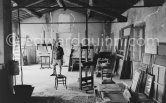 Alberto Magnelli at his studio La Ferrage, Plan-de-Grasse 1957. - Photo by Edward Quinn