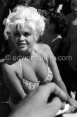 Jayne Mansfield, on a return trip to the Cannes Film Festival 1964. - Photo by Edward Quinn