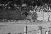 Pepe Luis Marca, Spanish bullfighter, in action during the bullfight which Picasso organized at Vallauris. Vallauris 1954. - Photo by Edward Quinn
