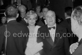 Giulietta Masina and Angelo Rizzoli, Italian publisher and film producer. Cannes Film Festival 1960. - Photo by Edward Quinn