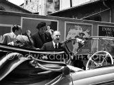 Somerset Maugham and Peter Ustinov. PEN-Congress, Nice 1952. Car: Mercedes-Benz 540K Cabriolet A - Photo by Edward Quinn