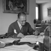 Somerset Maugham at his Villa Mauresque, Saint-Jean-Cap-Ferrat 1954. - Photo by Edward Quinn