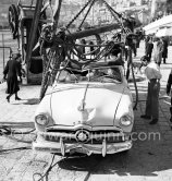 Car accident. Monaco 1951. Car: Ford Custom Deluxe convertible 1950 - Photo by Edward Quinn