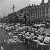 A rare view: Snow on the Promenade des Anglais. Nice 1955. - Photo by Edward Quinn