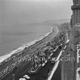 A rare view: Snow on the Promenade des Anglais. Nice 1955. - Photo by Edward Quinn