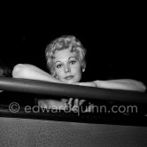 Kim Novak at a gala evening in Cannes in 1956, the year she was voted American number one box-ofﬁce star and Queen of the Cannes Film Festival. - Photo by Edward Quinn