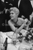 Kim Novak at a gala evening in Cannes in 1956, the year she was voted American number one box-ofﬁce star and Queen of the Cannes Film Festival. - Photo by Edward Quinn