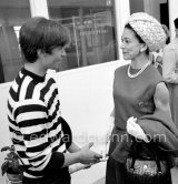 Rudolf Nureyev, Soviet dancer of ballet and modern dance, and English ballerina  Margot Fonteyn. Nice Airport 1963. - Photo by Edward Quinn