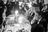 Princess Grace, Aristotle Onassis. "Bal de la Rose" ("Bal du Printemps") at the International Sporting Club 1960. - Photo by Edward Quinn