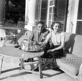 Aristotle and Tina Onassis. Château de la Croë. Cap d'Antibes 1954. - Photo by Edward Quinn