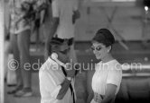 Maria Callas and Aristotle Onassis on board Onassis' yacht Christina. Monaco harbor 1959. - Photo by Edward Quinn