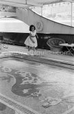 Christina Onassis, daughter of Aristotle and Tina Onassis, on board Onassis' yacht Christina. Monaco harbor 1957. - Photo by Edward Quinn