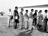 Gregory Peck leaving from Nice Airport, 1954. - Photo by Edward Quinn