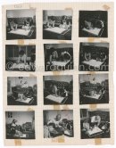 Contact prints of the photos of the drawing lesson given by Pablo Picasso to his children Claude Picasso and Paloma Picasso. "La Galloise", Vallauris 16.4.1953. Collage by Edward Quinn. - Photo by Edward Quinn