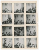 Contact prints: Paloma Picasso and Claude Picasso at La Galloise, collage by Edward Quinn. Vallauris 1953. - Photo by Edward Quinn