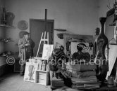 Pablo Picasso at Studio Le Fournas, Vallauris 1953. - Photo by Edward Quinn