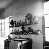 Pablo Picasso at Studio Le Fournas, Vallauris 1953. - Photo by Edward Quinn