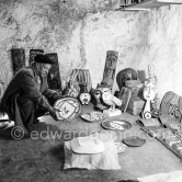 The storerooms at Madoura pottery where Pablo Picasso keeps the originals. - Photo by Edward Quinn