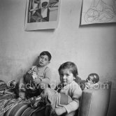 Claude Picasso and Paloma Picasso. La Galloise, Vallauris 1953. - Photo by Edward Quinn