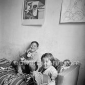Claude Picasso and Paloma Picasso. La Galloise, Vallauris 1953. - Photo by Edward Quinn
