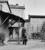 Pablo Picasso in front of the Madoura pottery. Vallauris 1953. - Photo by Edward Quinn