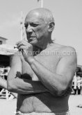 Pablo Picasso at Golfe-Juan 1954. - Photo by Edward Quinn