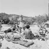 Pablo Picasso at the beach. Golfe-Juan 1954. - Photo by Edward Quinn