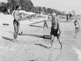 Pablo Picasso and Xavier Vilató. Golfe-Juan 1954. - Photo by Edward Quinn