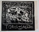 "Toros en Vallauris" with dedication: "Para el amigo Quinn/el buen fotografo/Pablo Picasso/Vallauris le 30 Juillet 1954.". Dedication on "Toros en Vallauris". see Pic540975; Czwiklitzer:13 - Photo by Edward Quinn