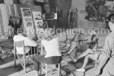 Maya, Jacqueline. "Le mystère Picasso”, Nice, Studios de la Victorine 1955. - Photo by Edward Quinn
