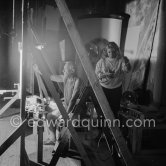 Pablo Picasso and Maya Picasso. "Le mystère Picasso", Nice, Studios de la Victorine 1955. - Photo by Edward Quinn