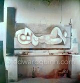 During filming of "Le mystère Picasso", documentary. Nice, Studios de la Victorine, 1955. - Photo by Edward Quinn