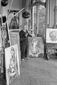 Pablo Picasso at La Californie, Cannes 1955. - Photo by Edward Quinn