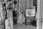Pablo Picasso at La Californie, Cannes 1955. - Photo by Edward Quinn