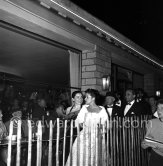 Pablo Picasso, Jacqueline, Henri-Georges and Vera Clouzot attending the showing of "Le mystère Picasso". Cannes Film Festival 1956. - Photo by Edward Quinn