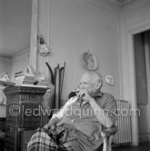 Pablo Picasso at La Californie, Cannes 1956. - Photo by Edward Quinn