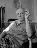 Pablo Picasso at La Californie, Cannes 1956. - Photo by Edward Quinn