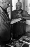 Pablo Picasso and Alberto Magnelli. La Californie, Cannes 1956. - Photo by Edward Quinn