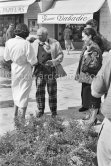 Jacqueline and Pablo Picasso. La Croisette, Cannes 1957. - Photo by Edward Quinn