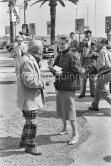 Pablo Picasso signing autographs. Not identified person. La Croisette, Cannes 1957. - Photo by Edward Quinn