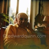 Pablo Picasso at his Villa La Californie, Cannes 1957. - Photo by Edward Quinn