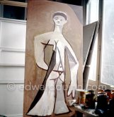 Ripolin can in the foreground. La Californie, Cannes 1958. - Photo by Edward Quinn