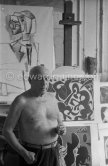 Pablo Picasso at La Californie, Cannes 1959. - Photo by Edward Quinn