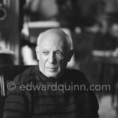 Pablo Picasso at La Californie, Cannes 1959. - Photo by Edward Quinn