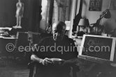 Pablo Picasso at La Californie, Cannes 1959. - Photo by Edward Quinn