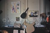 Pablo Picasso in the background. La Californie, Cannes 1959. - Photo by Edward Quinn