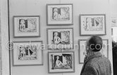 Exhibition "Pablo Picasso. Oeuvre gravé. Galerie des Ponchettes, Nice, 1.1960-3.1960." - Photo by Edward Quinn