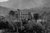 Château de Vauvenargues, where Pablo Picasso lived from 1959-62, in the foothills of Mont Sainte-Victoire, near Aix-en-Provence. A great square building dating from the sixteenth and eighteenth centuries, against a Provençal backdrop. Vauvenargues 1960. - Photo by Edward Quinn