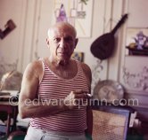 Pablo Picasso at La Californie, Cannes 1960. - Photo by Edward Quinn