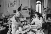 Pablo Picasso and Jacqueline at La Californie, Cannes 8.9.1960. - Photo by Edward Quinn